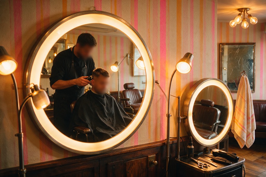 Barber strihá zákazníka v barbershope, rezervácie a pripomienky pre barbershop Barber strihá zákazníka v barbershope, rezervácie a pripomienky pre barbershop